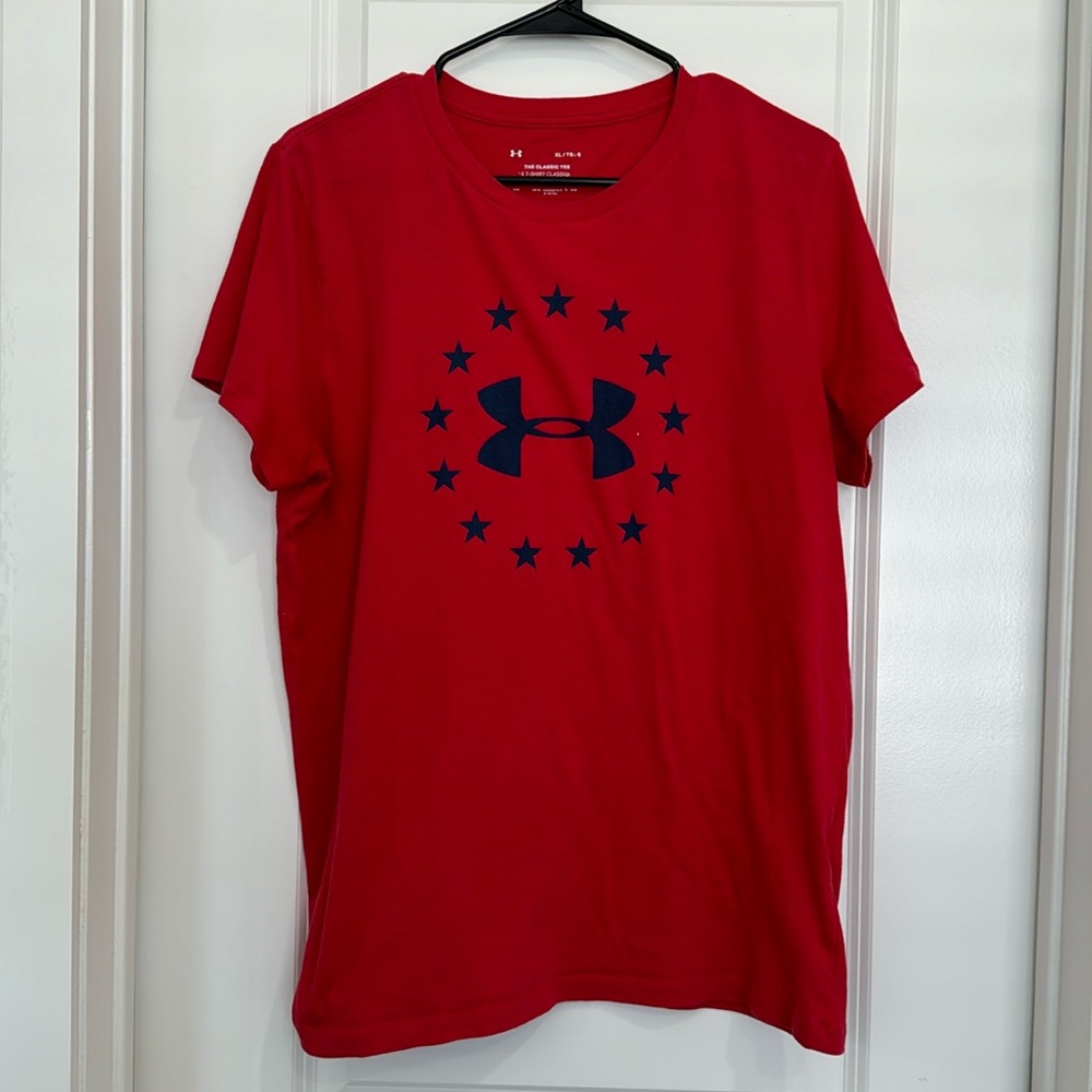 under armour - men’s classic tee in red and navy, size XL
